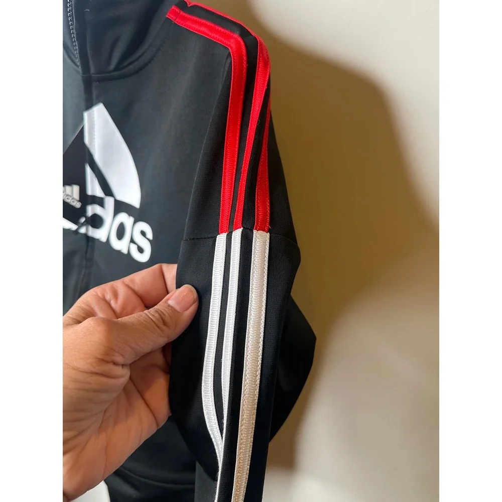 Adidas Toddler Boys Black Red 2 Piece Track Suit Set AG0387N Size 24M NWT